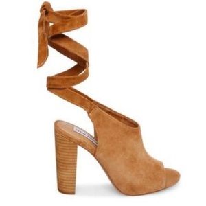 Steve Madden Suede Wrap Peep Toe Heels
